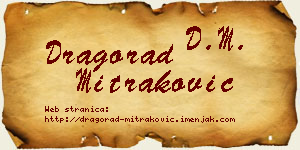 Dragorad Mitraković vizit kartica